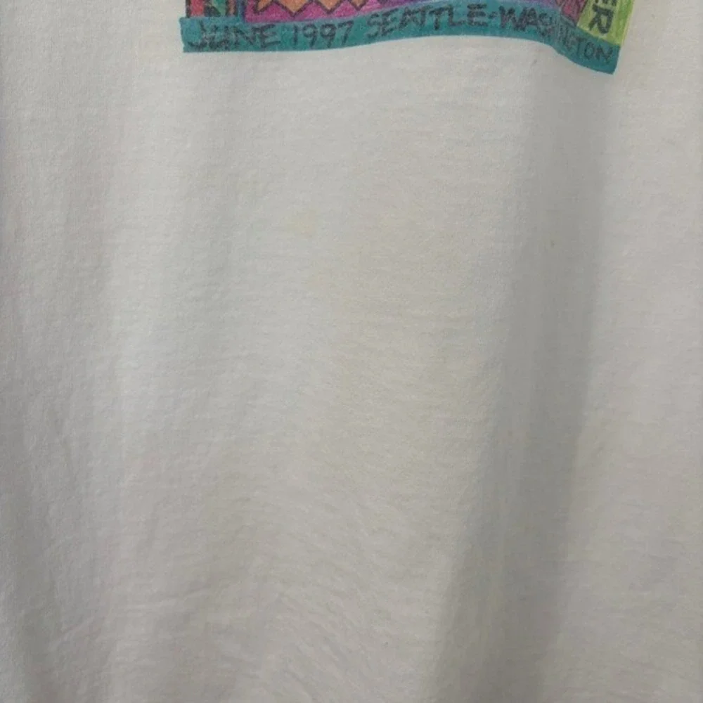 Vintage Jerzees Seattle Graphic Tee White Made in USA Men's 2XL - Picture 3 of 7